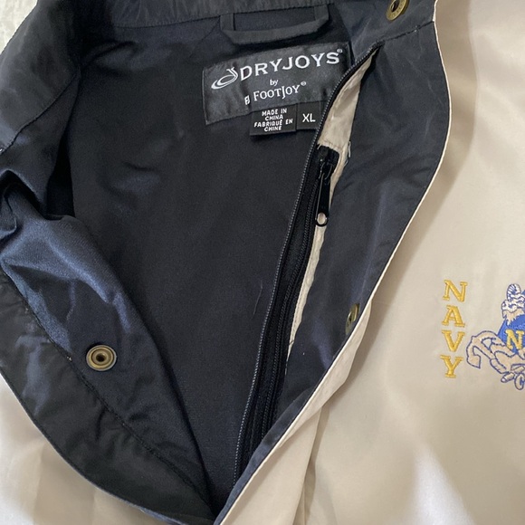 Footjoy DRYJOYS Short Sleeve US Navy Golf Rain Jacket Tan Men’s Sz XL - Picture 7 of 16